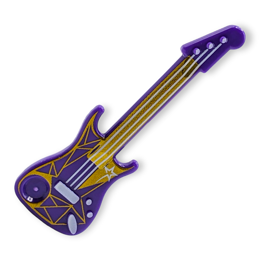 LEGO Elektro-Gitarre in Dark Purple mit Verzierungen