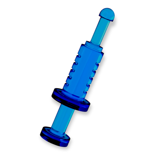 Minifigure Syringe in Trans-Dark Blue