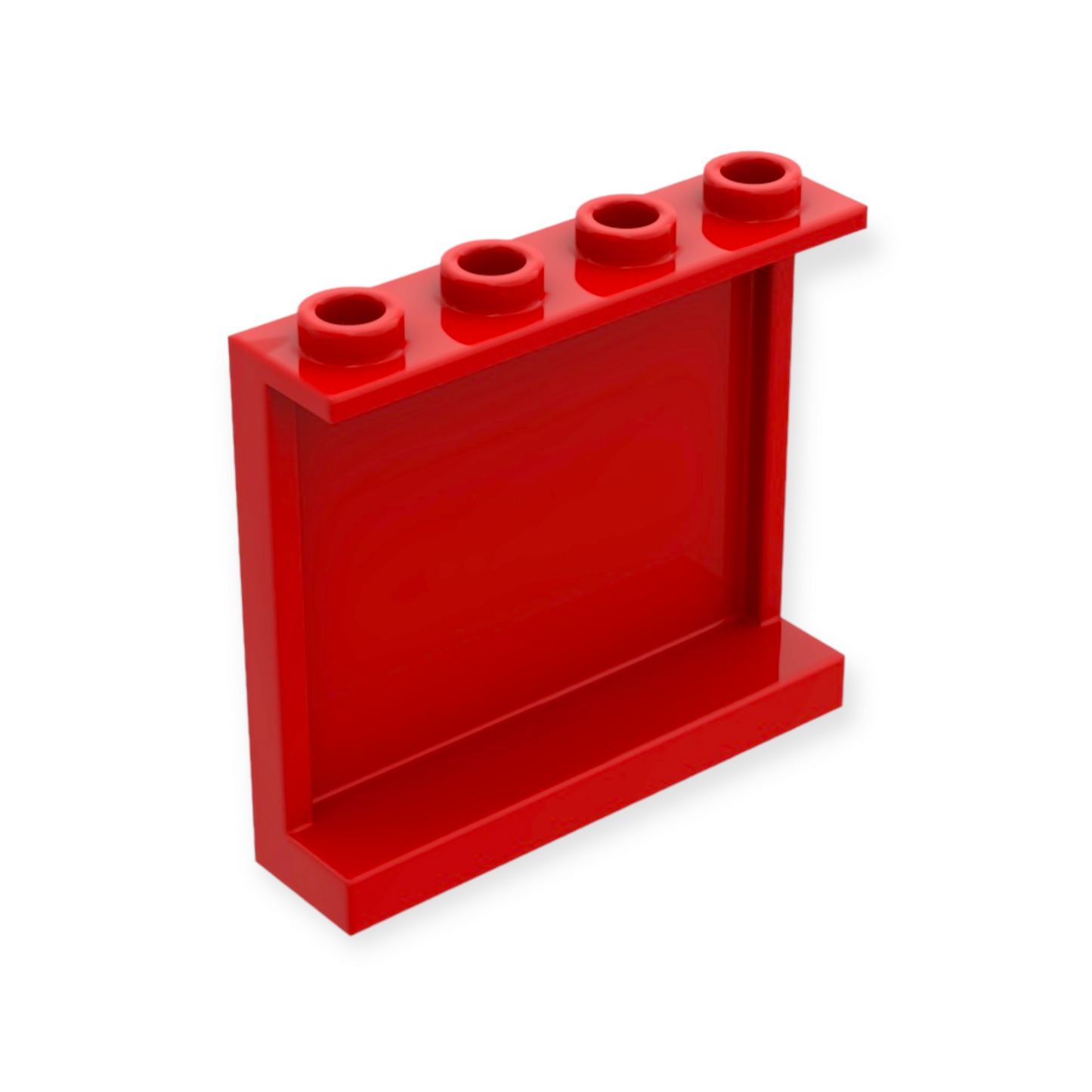 LEGO Panel 1x4x3 with Side Supports - in Red
