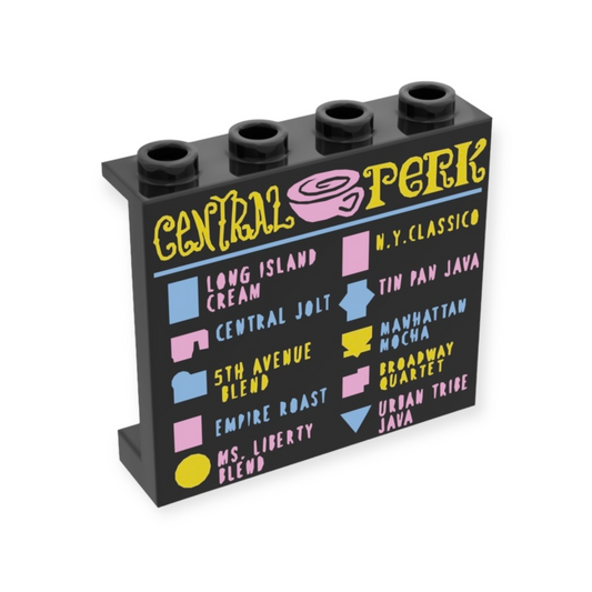 LEGO Panel 1x4x3 - Central Perk Coffee Menu
