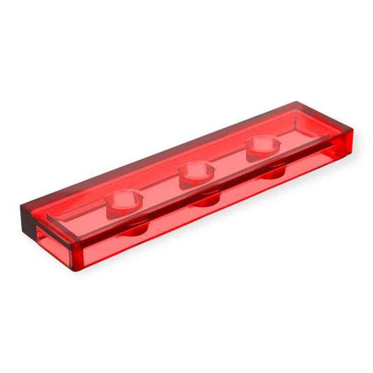 LEGO Tile 1x4 - in Trans-Red