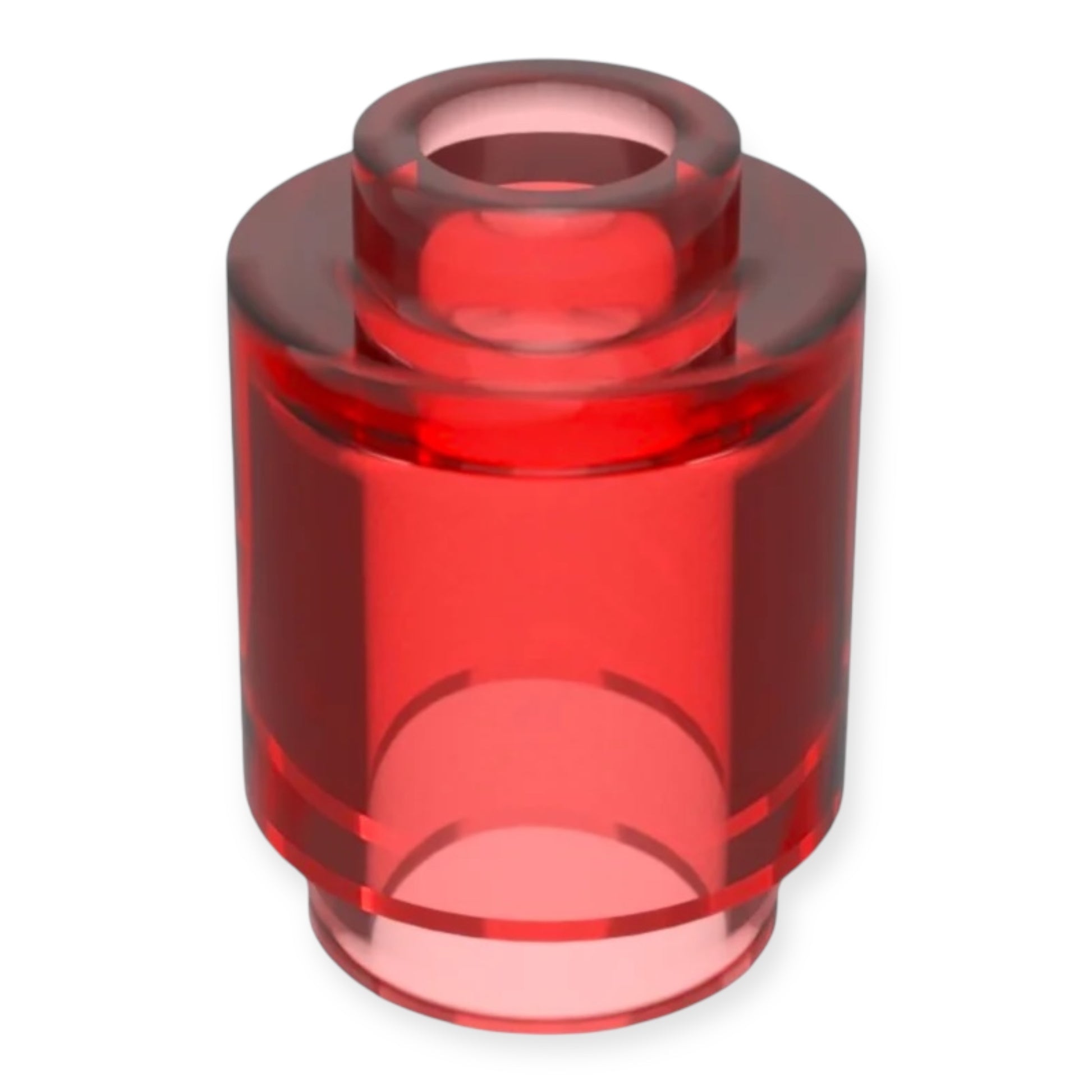 LEGO Brick Round 1x1 - Trans-Red