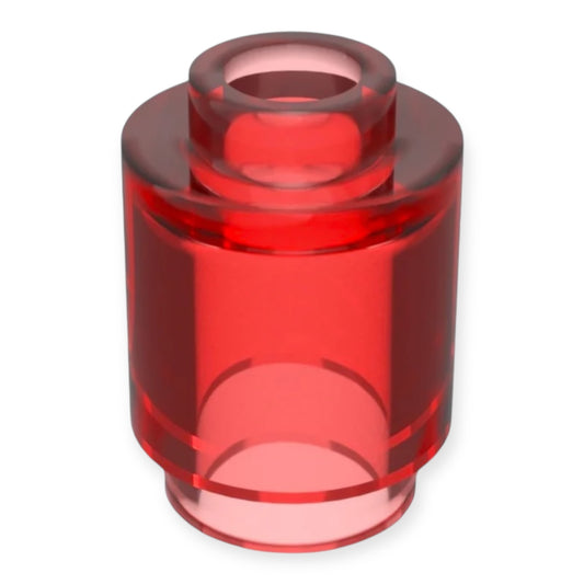 LEGO Brick Round 1x1 - Trans-Red