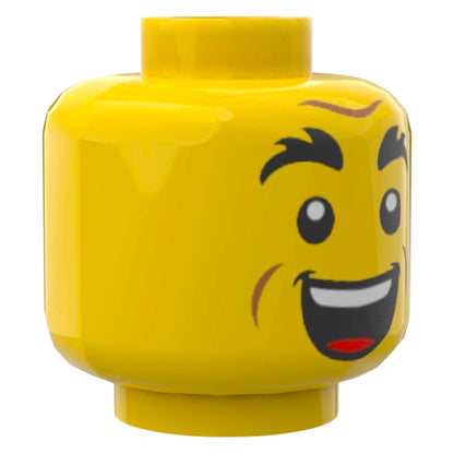 LEGO Minifiguren Kopf 3922 - Beidseitig - mit buschigen Aufenbrauen