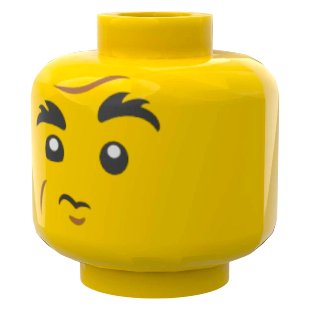 LEGO Minifiguren Kopf 3922 - Beidseitig - mit buschigen Aufenbrauen