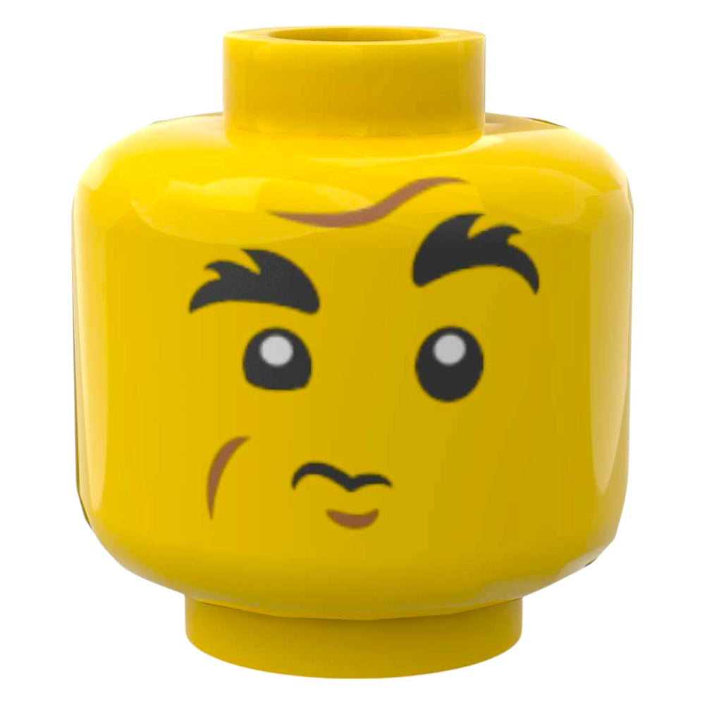 LEGO Minifiguren Kopf 3922 - Beidseitig - mit buschigen Aufenbrauen