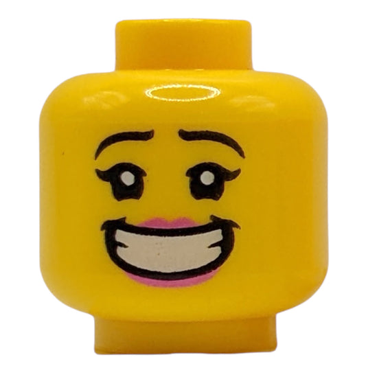 LEGO Minifiguren Kopf - 0010 Dual Sided Female Pink Lips Big Smile