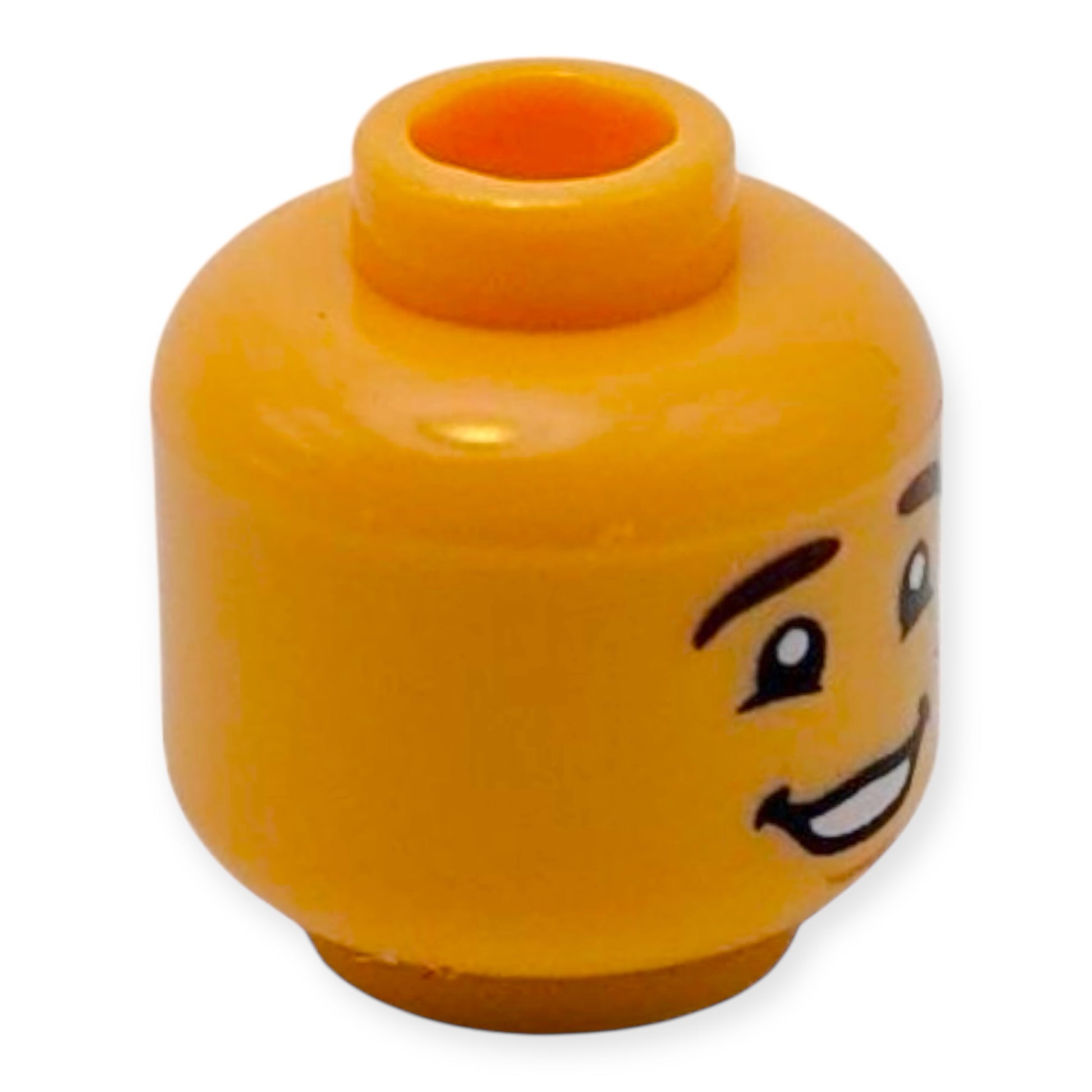 LEGO Minifiguren Kopf 3869 Doppelseitig - Grinsen mit Grübchen und Lächeln