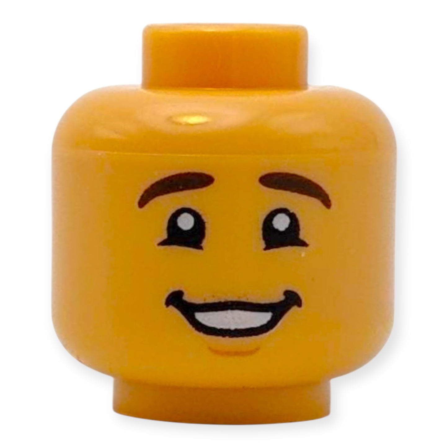 LEGO Minifiguren Kopf 3869 Doppelseitig - Grinsen mit Grübchen und Lächeln