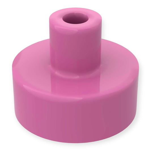 LEGO Fliese Rund 1x1 mit Pin-Halter - Dunkelpink