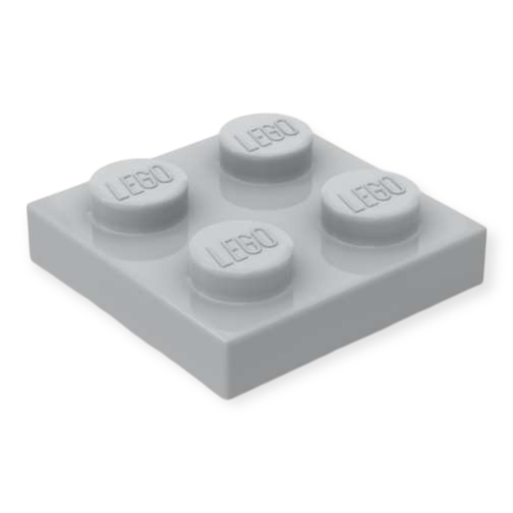 10er Pack LEGO 2x2 Platte in Hellgrau