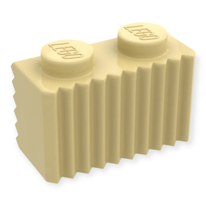 LEGO® 1x2 Stein Geriffelt in Beige