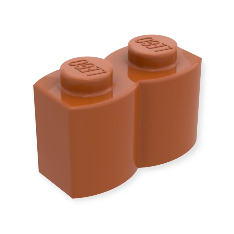 25er Pack LEGO® Stein mit Holzstammprofil in Dunkelorange