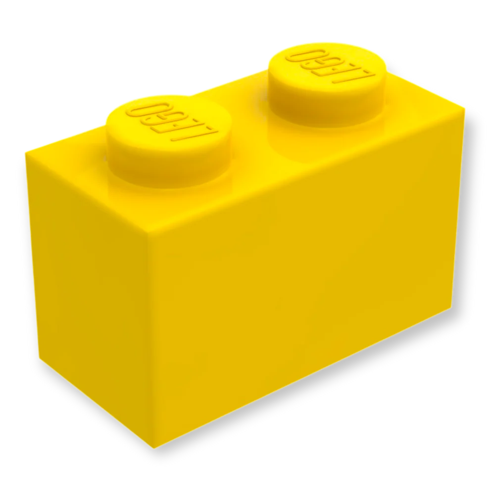 25er Pack LEGO® Stein 1x2 in Gelb