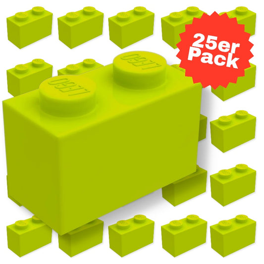 25er Pack LEGO® Stein 1x2 in Limettengrün