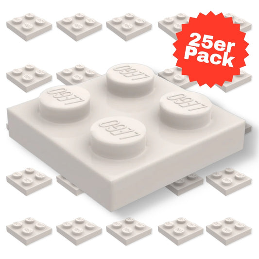 25er Pack LEGO® Platte 2x2 in Weiß