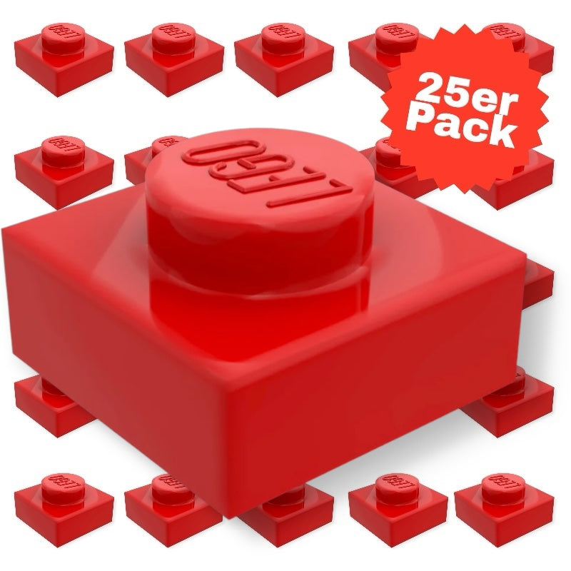 25er Pack LEGO® 1x1 Platte in Rot